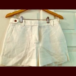 White Linen Shorts, J. Crew